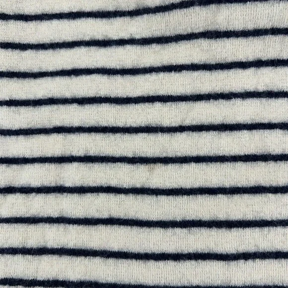 Burberry Brit Sweater Womens Large Striped Button Crewneck‎ Wool Cotton Pullover